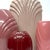 Pink ceramic vases, group of 5. A beautiful set of high 1980s mixed pink art-deco revival, ribbed ceramic vases. Featuring...