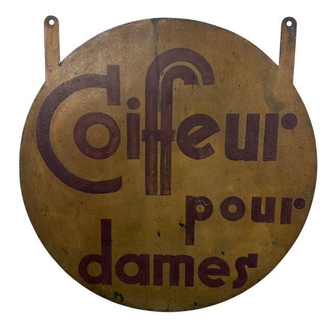 Vintage Double-Sided Shop Sign, 1920s For Sale - Image 3 of 6