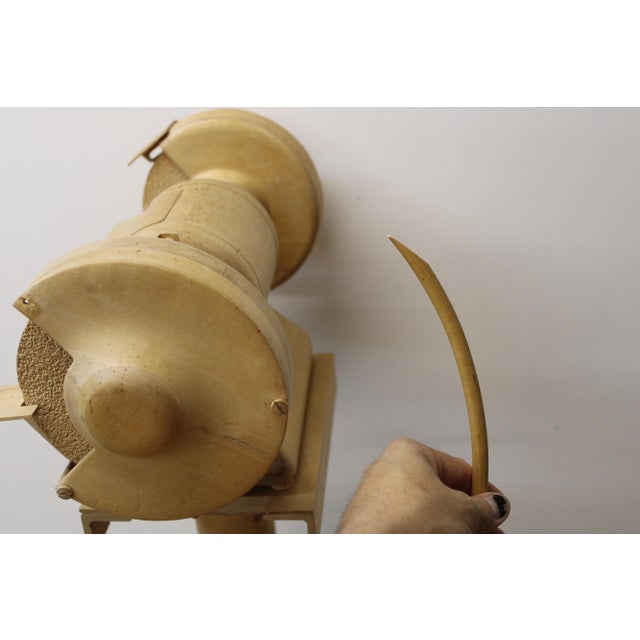 Carved Pine Wood Sculpture of Industrial Machine by Allen Adams For Sale - Image 4 of 7