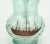 Mid-Century Modern Vintage Hand Blown Glass Bar Pitcher With Painted Ship & Nautical Motif For Sale - Image 3 of 10