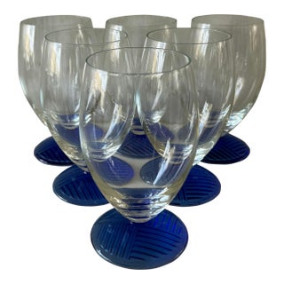 Set of 6 Schott Zwiesel Samba Blue Glasses For Sale