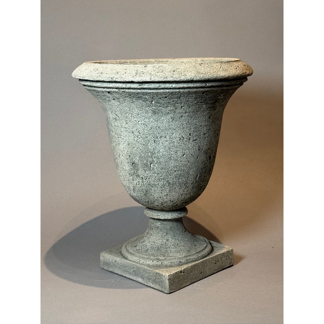 Mid 20th Century 20th Century English Jardiniere Cast Stone Urn Planter For Sale - Image 5 of 7