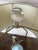 Mid Century Lamp With Painted Finish and Silver Leaf Base For Sale - Image 4 of 5