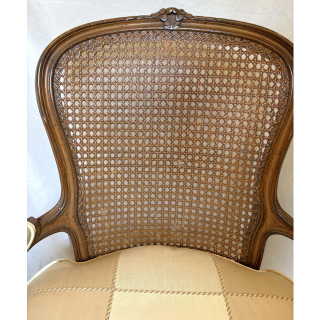 Mid 20th Century Classic French Bergère Chairs With Cane Backs - A Pair For Sale - Image 10 of 18
