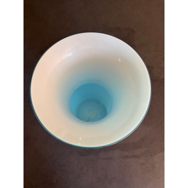 Vintage Vase in Blue from Venini, 1990s For Sale - Image 9 of 10