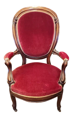 American Carved Mahogany Parlor / Arm Chair C.1920