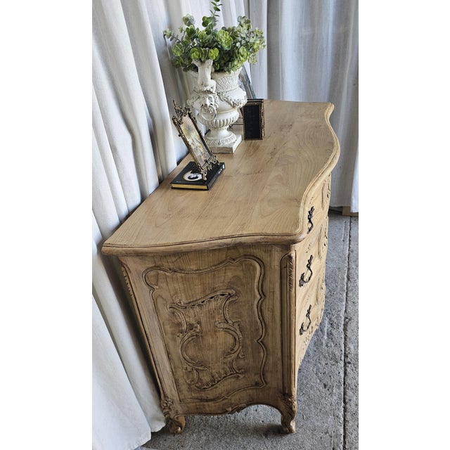 French 1940s Dresser Commode, Wooden, Farm House Style, Luis XV Dresser For Sale - Image 3 of 17