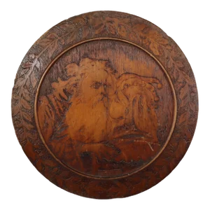 King Lear Carved Pine Wall Plaque
