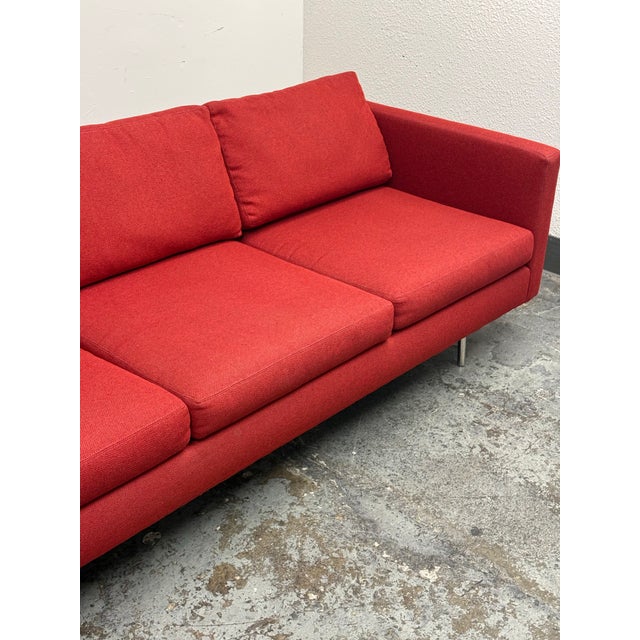 Red Milo Baughman for Crate & Barrel Model 855 Design Classic Sofa For Sale - Image 8 of 12