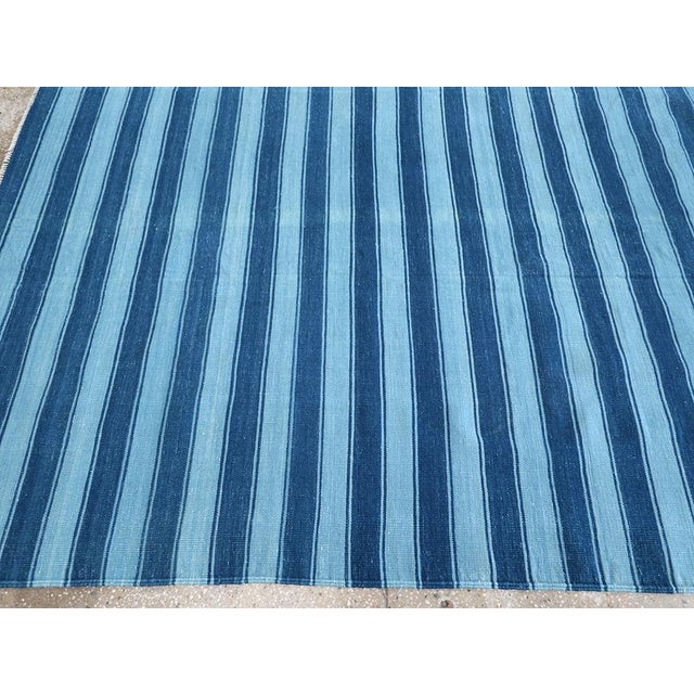 Mid 20th Century Galerie Shabab Collection Mid-20th Century Indian Flatweave Dhurrie Carpet For Sale - Image 5 of 8