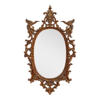 LaBarge Chinese Chippendale Style Gilded Faux Tortoise Mirror - 74 Inches For Sale