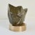 Metal Vintage Moss Green Marble Sculpture on Bronze Plinth by Alice Ward, 1960s For Sale - Image 7 of 10