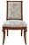 Circa 2010 French Regency Style Mahogany-Finish Upholstered Dining Chairs – Set of 4 For Sale - Image 4 of 5