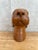 Vintage Folk Art Carved Wood Dog Head For Sale - Image 4 of 11