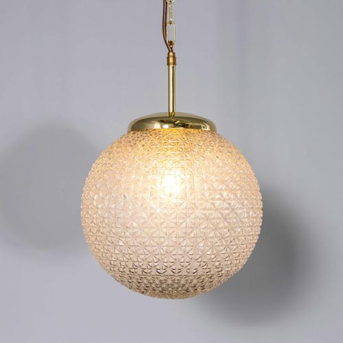 1950s Diamond Opaque Pendant Glass Lamps, 1950s For Sale - Image 5 of 18