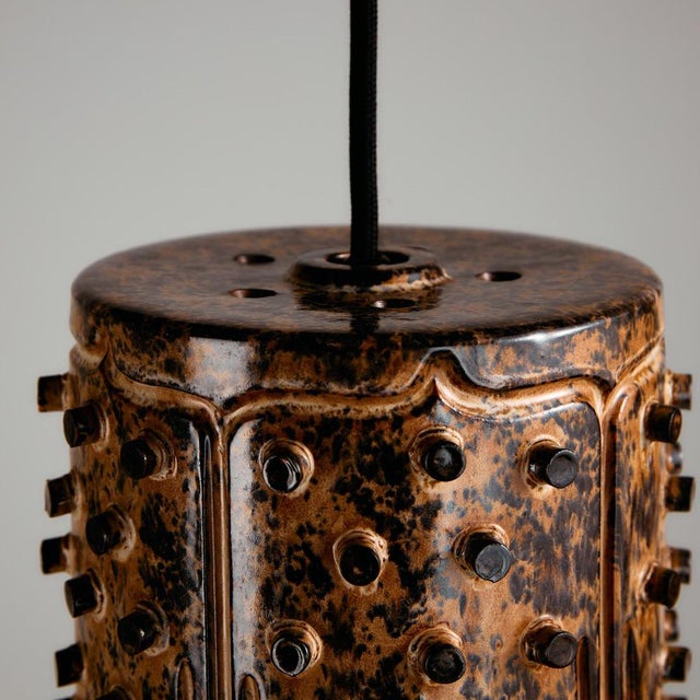 Black Ceramic Pendant by Jette Hellerøe for Axella For Sale - Image 8 of 14