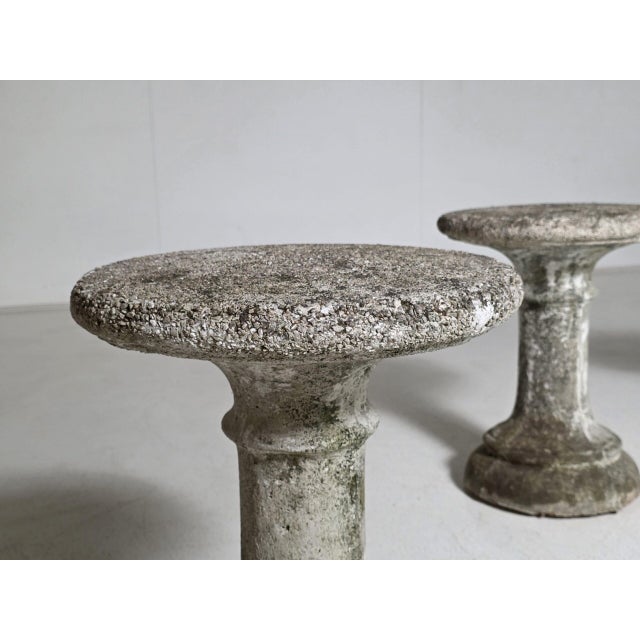 French Cast Concrete Stool or Side Tables, 1970s, Set of 4 For Sale - Image 6 of 9