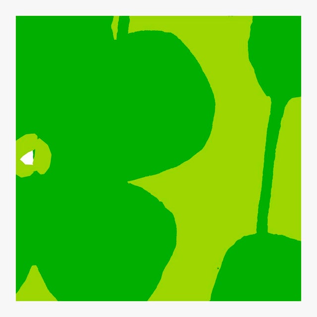 Mid-Century Modern Fabulous Flowers in Green No. 2 Art Print 40" X 40" by Liz Roache For Sale - Image 3 of 5