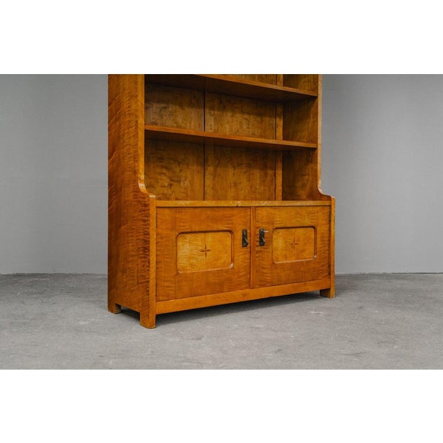 Wood Exceptional Art Nouveau Bookshelf For Sale - Image 7 of 18