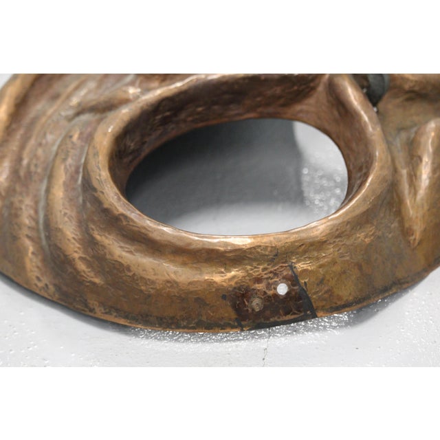 Black Gothic Copper Mask Wall Decor, 1950s For Sale - Image 8 of 18