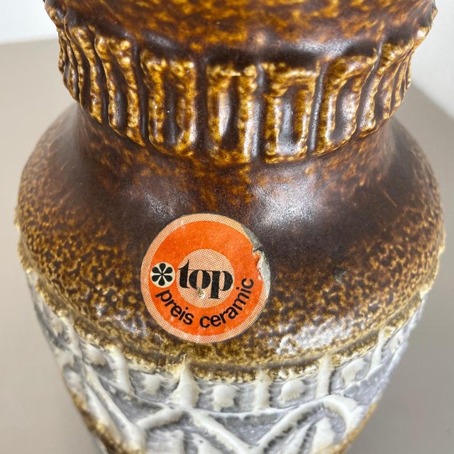 1970s Fat Lava Pottery Vase from Bay Ceramics, Germany, 1970s For Sale - Image 5 of 18