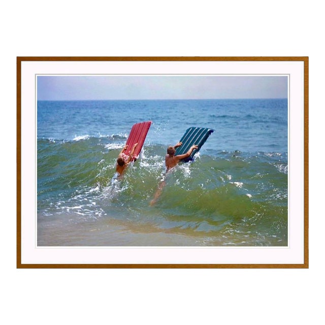 Toni Frissell 'Hamptons Lilos' Archival Pigment Print Framed in Brown For Sale