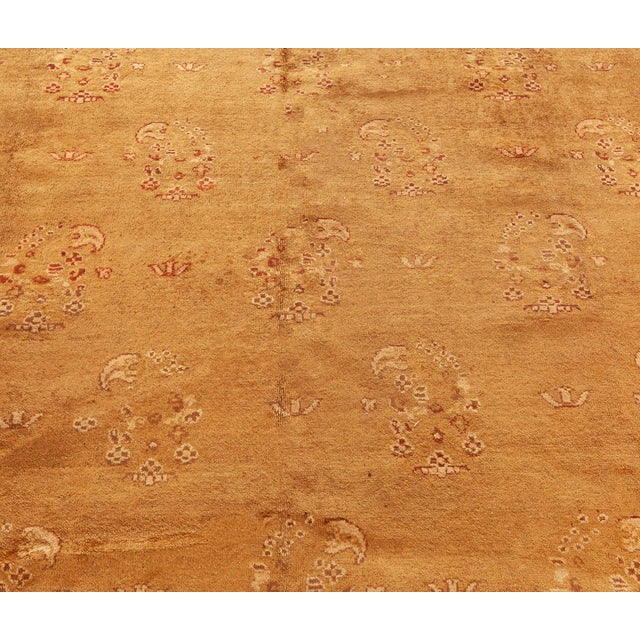 Early 20th Century Antique Indian Amritsar Handmade Wool Rug For Sale - Image 5 of 9