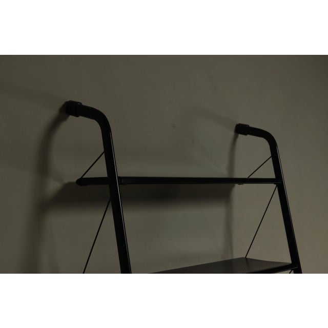 Vintage Freestanding Perforated Steel Shelving Unit, 1980s For Sale - Image 4 of 10
