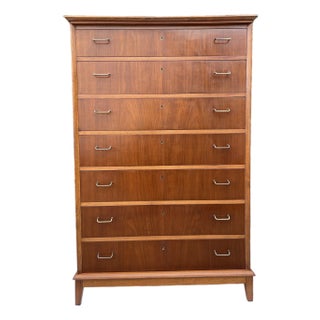 Danish Highboy Dresser Chest by Ole Wanscher For Sale