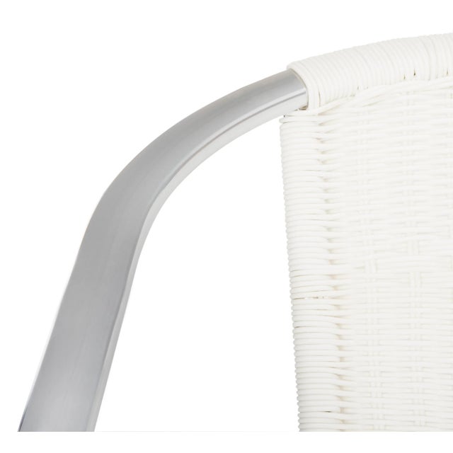 Indoor-Outdoor Stacking Armchair in White - a Pair For Sale In Philadelphia - Image 6 of 9