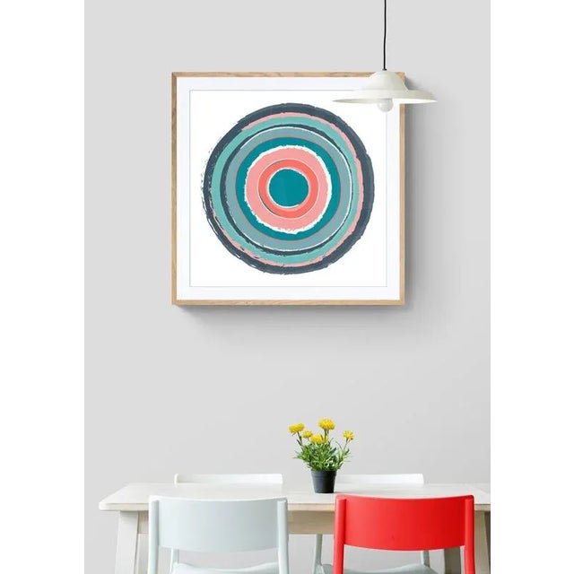 This colorful, mid century inspired fine art print is digitally printed on premium white matte paper. While sold...