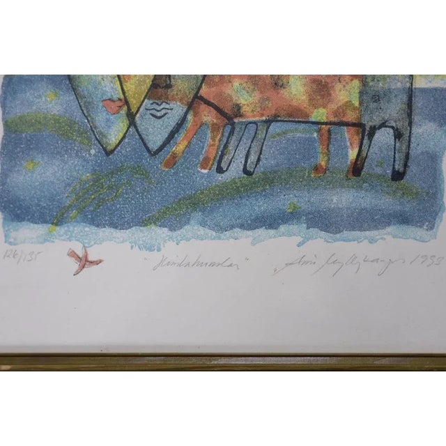 Aino Myllykangas, Heaven the Dog, 1993, Color Lithograph For Sale - Image 4 of 7