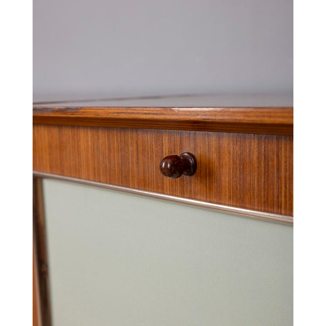 Brown Vintage Italian Wooden Sideboard with Bar Compartment, 1960s For Sale - Image 8 of 13