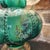Rare 1940s Emerald Green GWTW Lamp Hand Painted Enamel Dual Light Pristine For Sale - Image 13 of 18