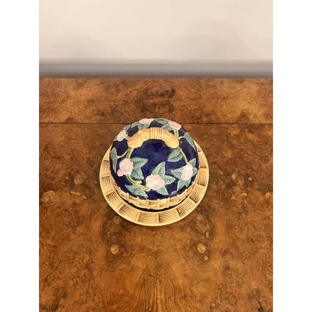 Victorian Majolica Cheese Dish, 1880s For Sale - Image 4 of 8