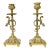 Pair Antique Late 19th Century French Brass Candlesticks With Curled Dragon For Sale