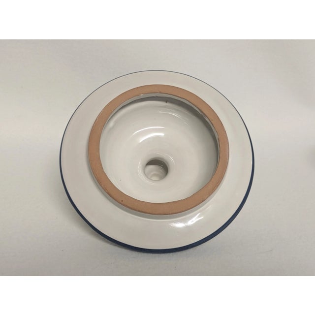 Ceramic Spanish Triana Lidded Dish - Blue & Gold For Sale - Image 7 of 11