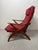 1960s Mid-Century Teak Lounge Chair with Burgundy Red Fabric Upholstery attributed to Topform, Netherlands, 1960s For Sale - Image 5 of 10