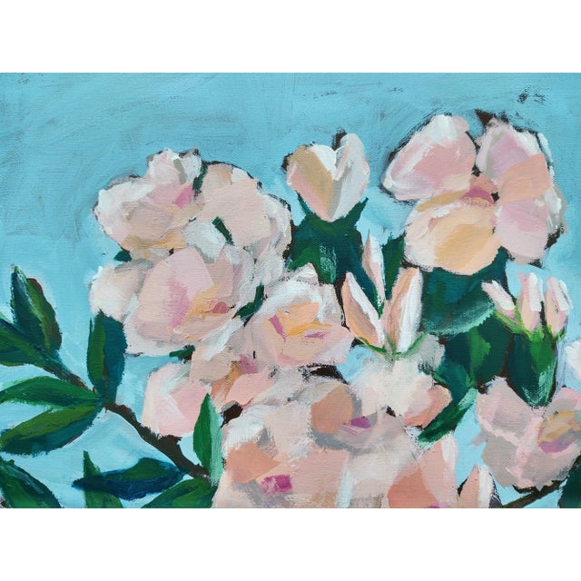 Rustic "Simple Pleasures" Contemporary Original Impressionist Style Floral Still Life Acrylic Painting by Linda McDonough For Sale - Image 3 of 12