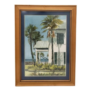 Marka Legendre (American, 20th C.) Original Watercolor C.1980s For Sale