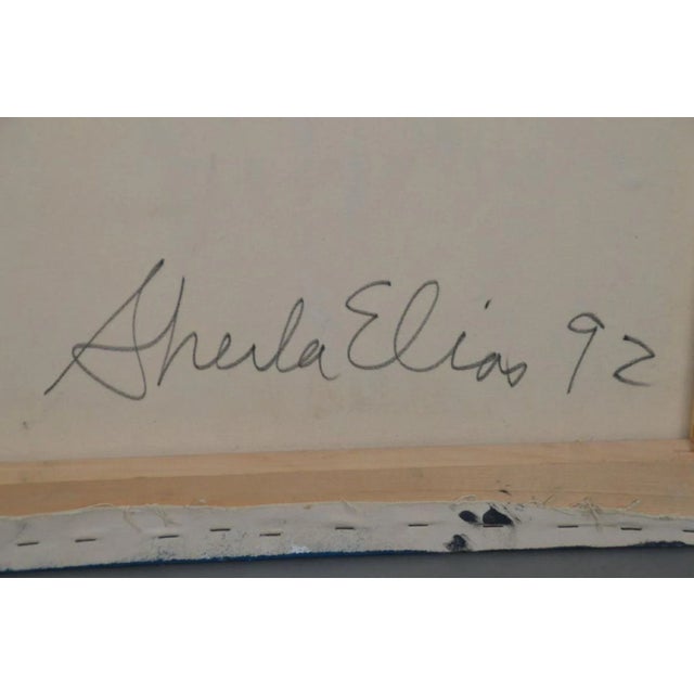 Sheila Elias, Oil Painting Photo Collage Assemblage Feminist Pop Art Miami Artist Sheila Elias, 1992 For Sale - Image 11 of 13