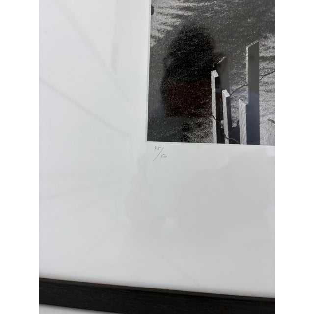 1990s 1990s Daniel Jones Signed Limited Edition Black-and-White Beach Fences Photograph, 45/50 For Sale - Image 5 of 8