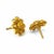 1950s Pair of 22k Yellow Gold Floral Stud Earrings With Screw Backs For Sale - Image 9 of 11