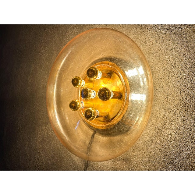 Vintage Flush Mount from Glashütte Limburg, 1970s For Sale - Image 13 of 15