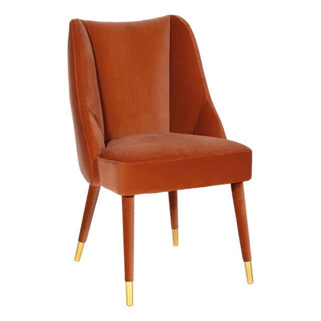 Figueroa Dining Chair in Red Velvet from Insidherland For Sale