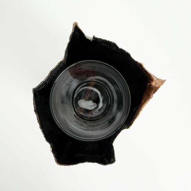 Postmodern Copper Metal Paper Bag Vase For Sale - Image 11 of 11