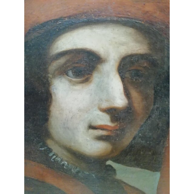 Italian Artist, Young Man, 1930s, Oil on Canvas For Sale - Image 7 of 10