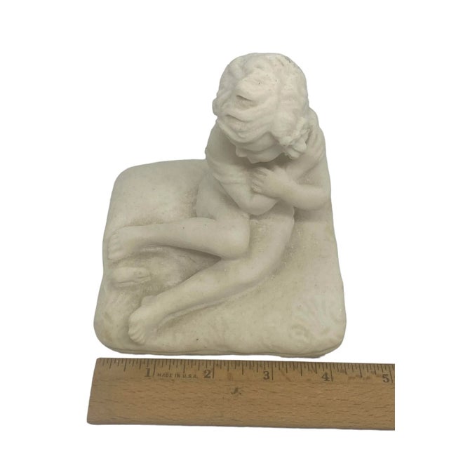Early 20th Century French Young Girl Frightened by a Mouse Ceramic Sculptural Figurine Statuette For Sale - Image 10 of 12