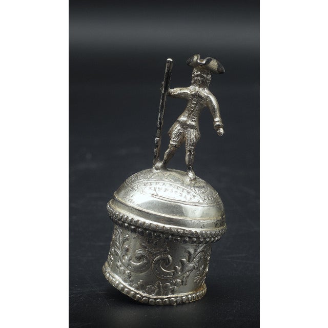 Late 19th Century Antique Porcelin and Sterling Silver Friendship Caddy from Fles / Royal Delft, 1893 For Sale - Image 5 of 7