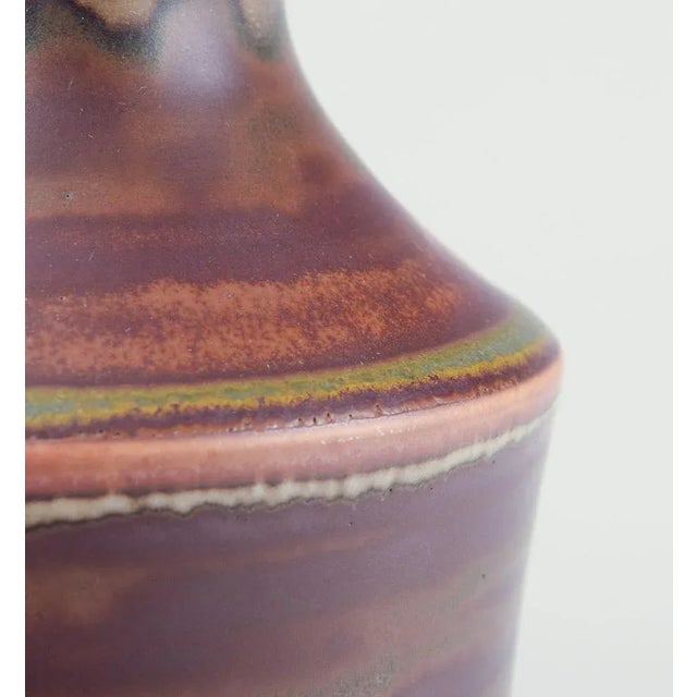 1970s Brownish Glazed Stoneware Vase by John Andersson for Höganäs, 1970s For Sale - Image 5 of 8